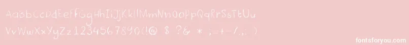 DkCrayonista Font – White Fonts on Pink Background