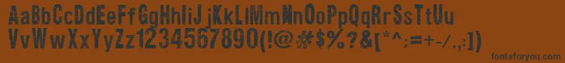 TextureRoad-Schriftart – Schwarze Schriften auf braunem Hintergrund