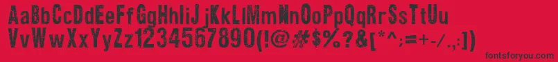 TextureRoad Font – Black Fonts on Red Background