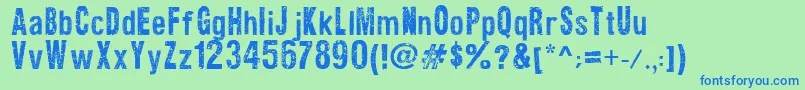 TextureRoad Font – Blue Fonts on Green Background