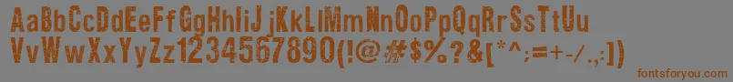 TextureRoad Font – Brown Fonts on Gray Background