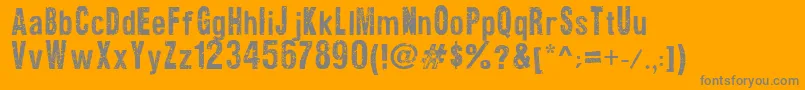 TextureRoad Font – Gray Fonts on Orange Background