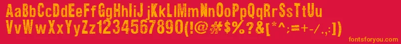 TextureRoad Font – Orange Fonts on Red Background