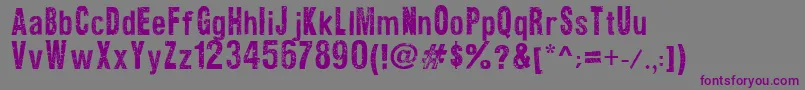 TextureRoad Font – Purple Fonts on Gray Background