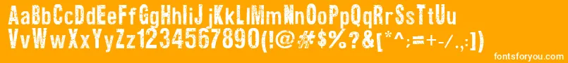 TextureRoad Font – White Fonts on Orange Background