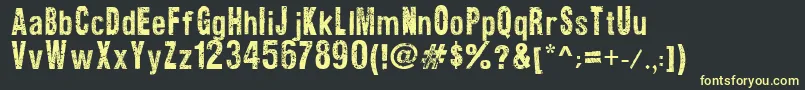 TextureRoad Font – Yellow Fonts on Black Background