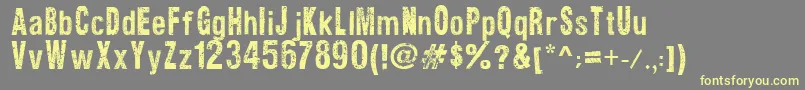 TextureRoad Font – Yellow Fonts on Gray Background