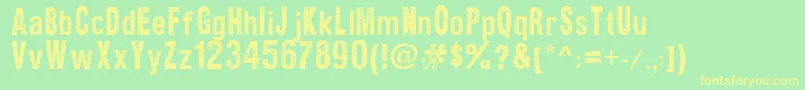 TextureRoad Font – Yellow Fonts on Green Background