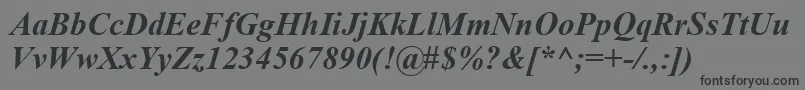 Timeskbi Font – Black Fonts on Gray Background