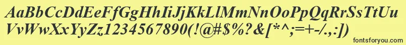 Timeskbi Font – Black Fonts on Yellow Background