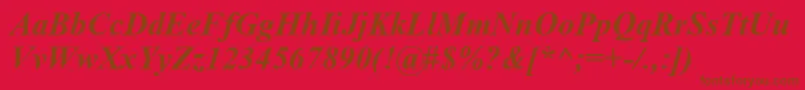 En savoir plus sur la police Timeskbi Police Timeskbi – polices brunes sur fond rouge