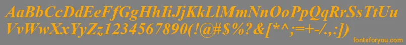 Timeskbi-Schriftart – Orangefarbene Schriften auf grauem Hintergrund