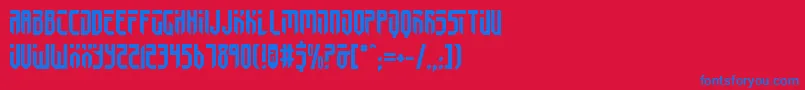 FedyralIi Font – Blue Fonts on Red Background