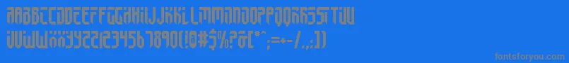 フォントFedyralIi – 青い背景に灰色の文字