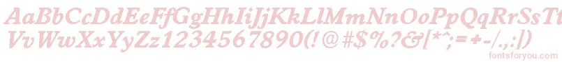 WorcesterserialXboldItalic Font – Pink Fonts on White Background