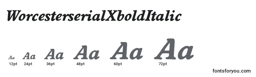 WorcesterserialXboldItalic Font Sizes
