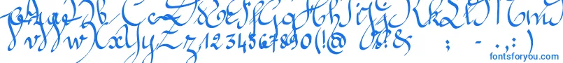 Jeannette-Schriftart – Blaue Schriften