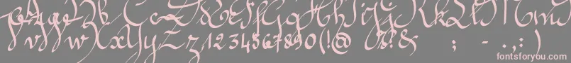 Шрифт Jeannette – розовые шрифты на сером фоне