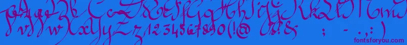 Шрифт Jeannette – фиолетовые шрифты на синем фоне