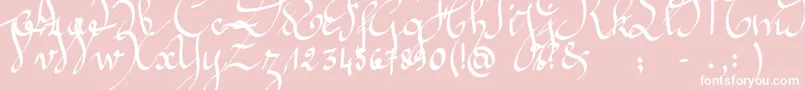 Jeannette Font – White Fonts on Pink Background