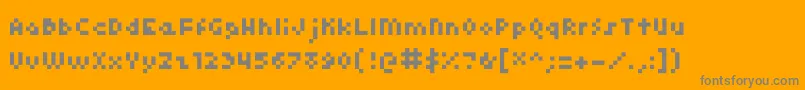 フォントKroeger0455 – オレンジの背景に灰色の文字