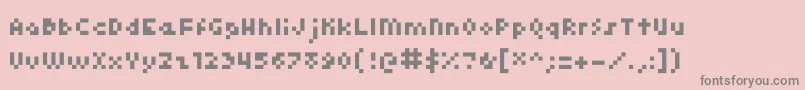 Kroeger0455 Font – Gray Fonts on Pink Background