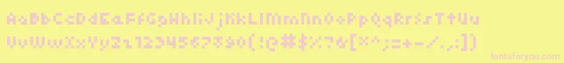 Kroeger0455 Font – Pink Fonts on Yellow Background