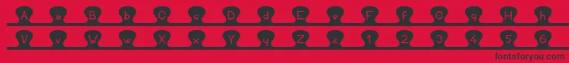Unzipme Font – Black Fonts on Red Background