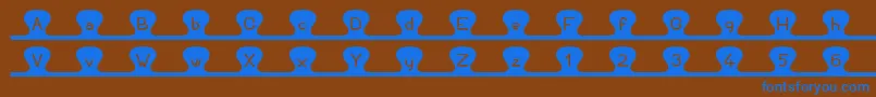 Unzipme Font – Blue Fonts on Brown Background
