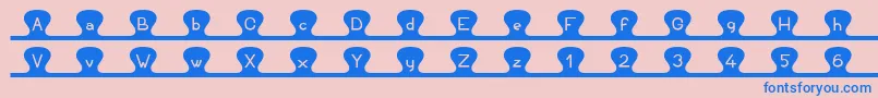 Unzipme Font – Blue Fonts on Pink Background