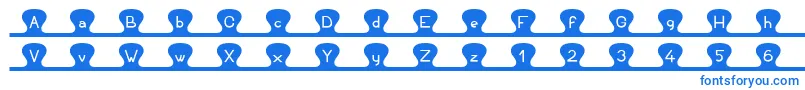 フォントUnzipme – 青いフォント