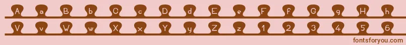 Unzipme Font – Brown Fonts on Pink Background