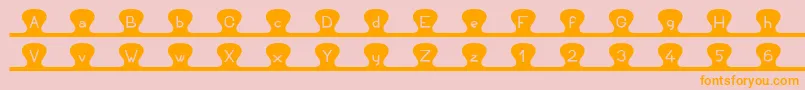 Unzipme Font – Orange Fonts on Pink Background