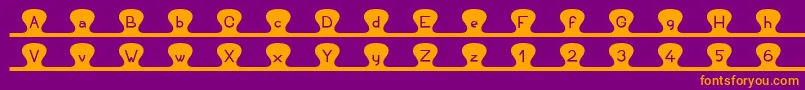 Unzipme Font – Orange Fonts on Purple Background