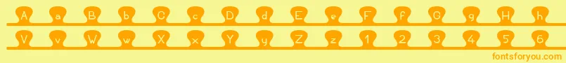 Unzipme Font – Orange Fonts on Yellow Background