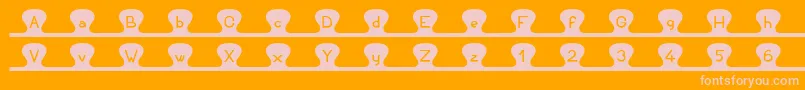 Unzipme Font – Pink Fonts on Orange Background