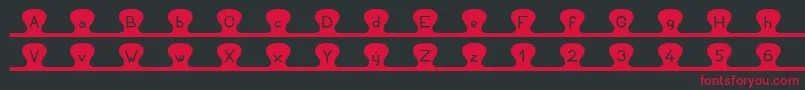 Unzipme Font – Red Fonts on Black Background
