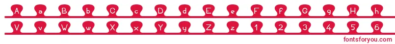 Unzipme Font – Red Fonts on White Background