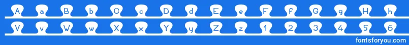 Unzipme Font – White Fonts on Blue Background