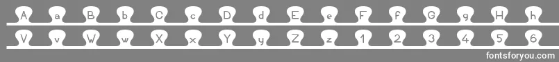 フォントUnzipme – 灰色の背景に白い文字