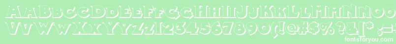 Midlandrailshadow Font – White Fonts on Green Background