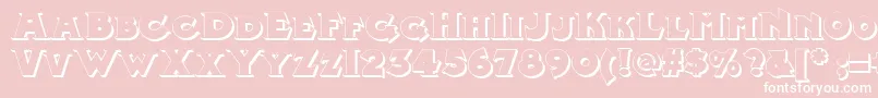 Midlandrailshadow Font – White Fonts on Pink Background