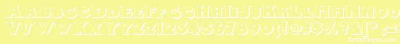 Midlandrailshadow Font – White Fonts on Yellow Background