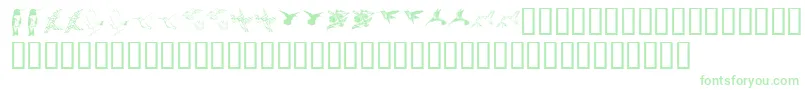 Kr Renees Hummingbirds Two Font – Green Fonts