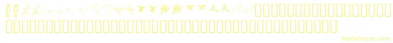 フォントKr Renees Hummingbirds Two – 黄色のフォント