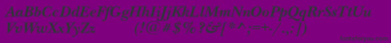 NewbaskervilleexpodcBolditalic-Schriftart – Schwarze Schriften auf violettem Hintergrund