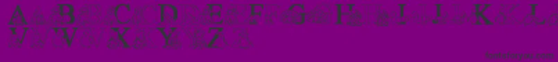 LmsTyBabies-fontti – mustat fontit violetilla taustalla