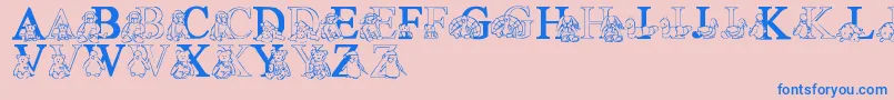 LmsTyBabies Font – Blue Fonts on Pink Background