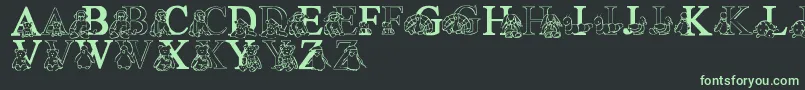 LmsTyBabies-fontti – vihreät fontit mustalla taustalla