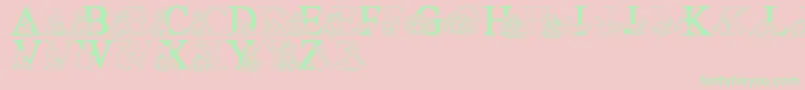 フォントLmsTyBabies – ピンクの背景に緑の文字